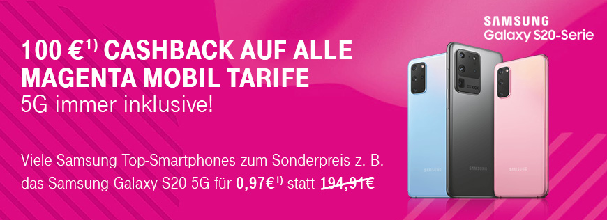 Mit MagentaMobil 100 � Cashback sichern