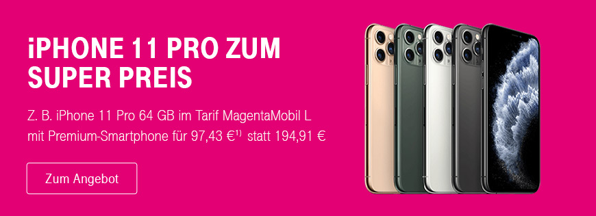 Apple iPhone 11 Pro (Max) Aktion und 100 � Cashback sichern