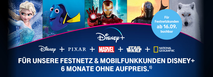 Disney+ � Jetzt 6 Monate ohne Aufpreis sichern�⁾