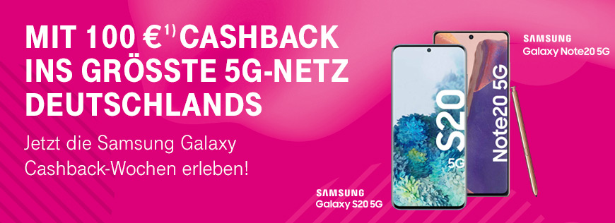 Jetzt f�r kurze Zeit 100 �� Cashback auf viele MagentaMobil Tarife