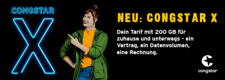 Volle Flexibilit�t mit dem neuen congstar x Tarif