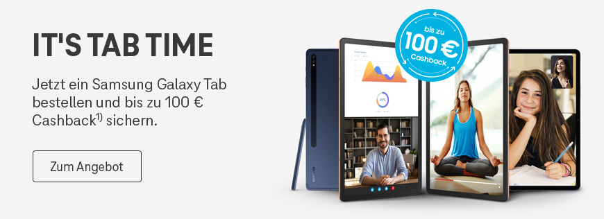 Samsung Galaxy Tablet Aktion: Bis zu 100 � Cashback sichern.