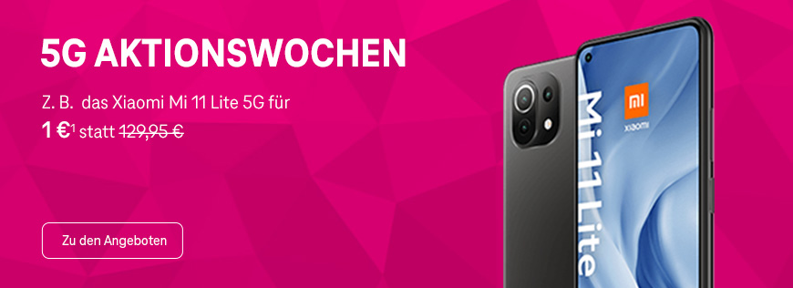 5G Aktionswochen: Attraktive Smartphones mit Neuvertrag schon ab 1 �
