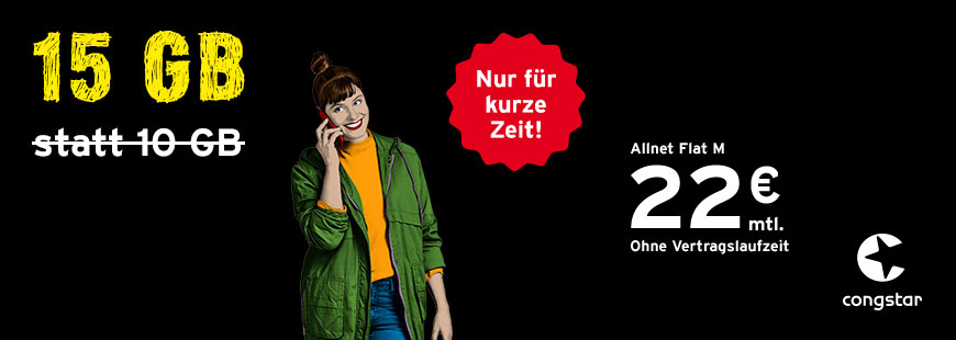 congstar Allnet Flat M � Ohne Bereitstellungspreis 