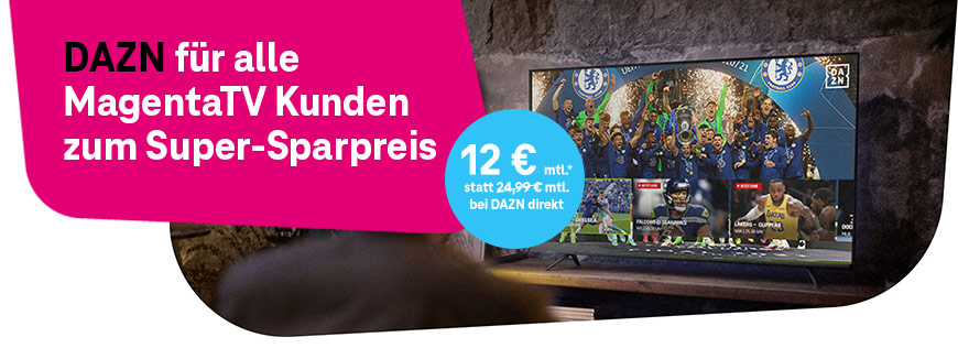 DAZN: Jetzt 155 � sparen � 12 � mtl. statt 24,99 � mtl. bei DAZN direkt 