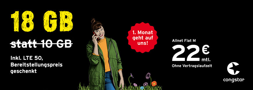 Starte in den congstar Allnet Flat Fr�hling