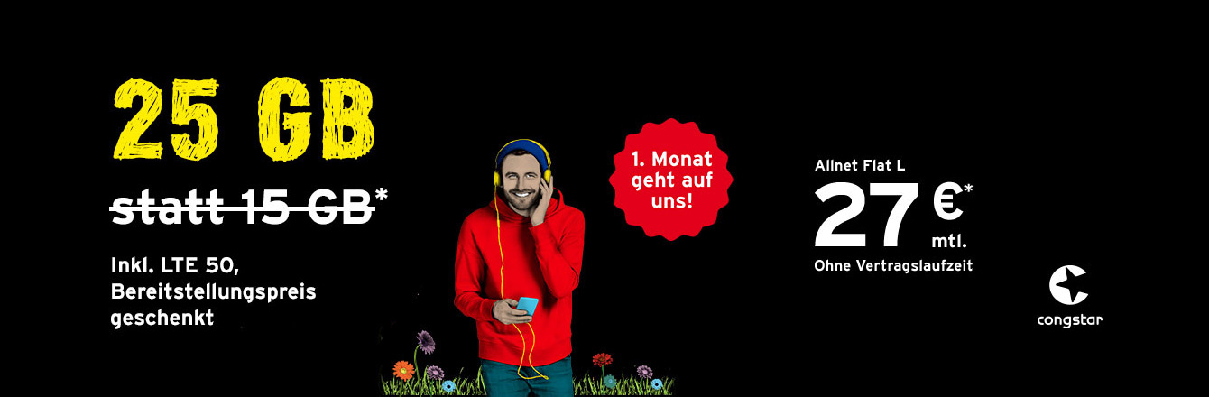 congstar Allnet Flat L - Noch g�nstiger, noch schneller