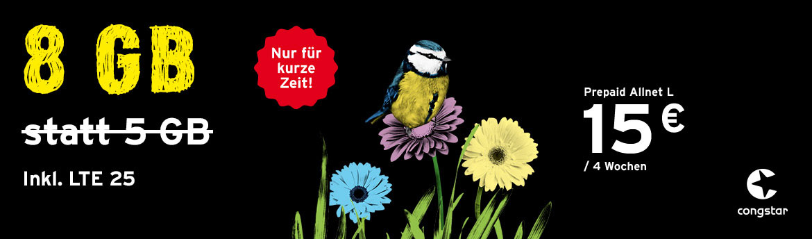 Volle Flexibilit�t mit den congstar Prepaid-Tarifen