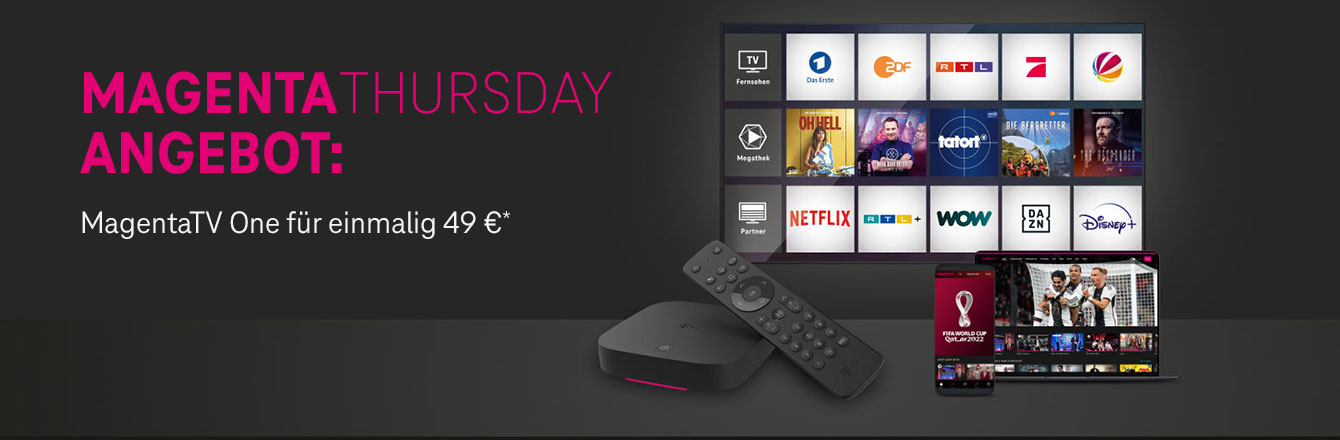 MagentaThursday Angebot: MagentaTV One f�r nur 49 � kaufen