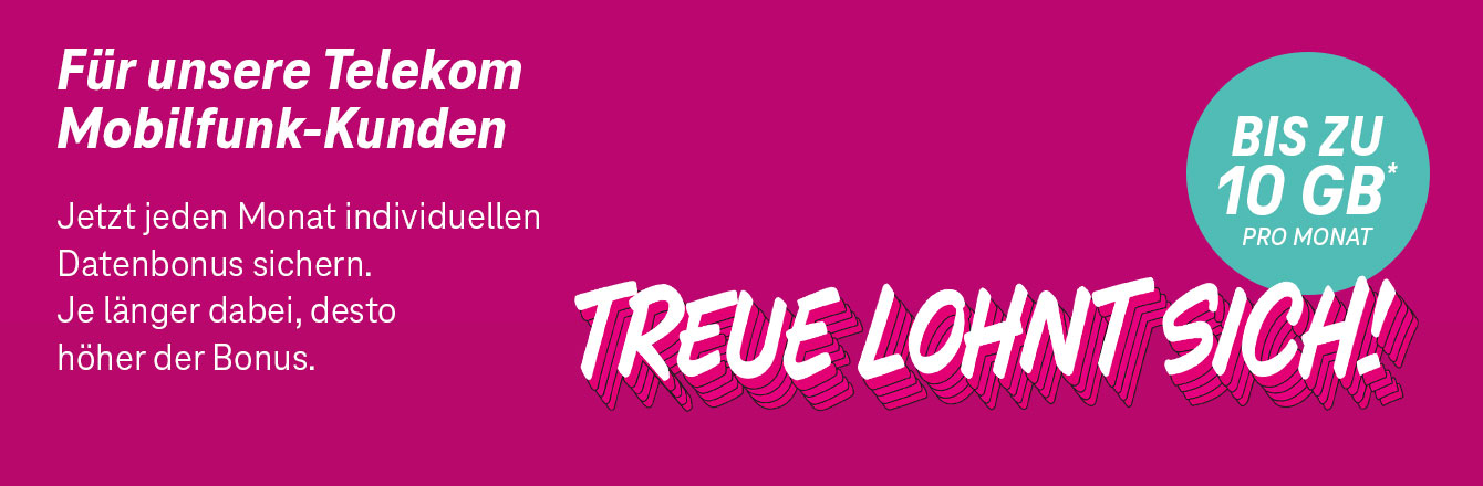 Dabei sein lohnt sich: Datenbonus f�r MagentaMobil Kunden