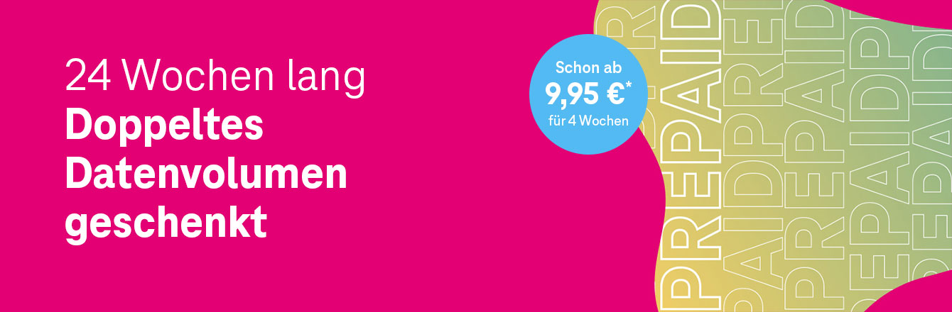 Verl�ngert: Doppeltes Datenvolumen in den Tarifen MagentaMobil Prepaid M - XL