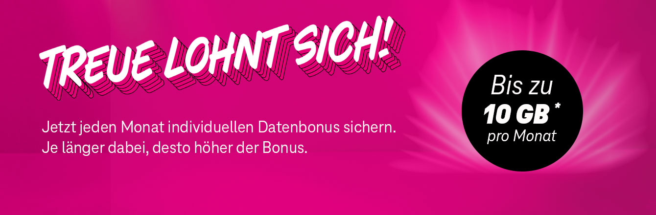 Datenbonus und Cashback f�r MagentaMobil Kunden
