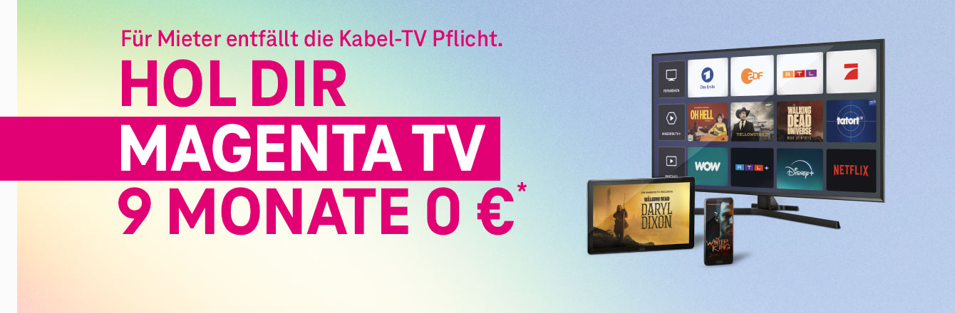 Verl�ngert: MagentaTV 9 Monate f�r 0 &euro;