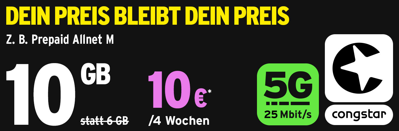 Fr�hling bei den congstar Prepaid Allnet Tarifen