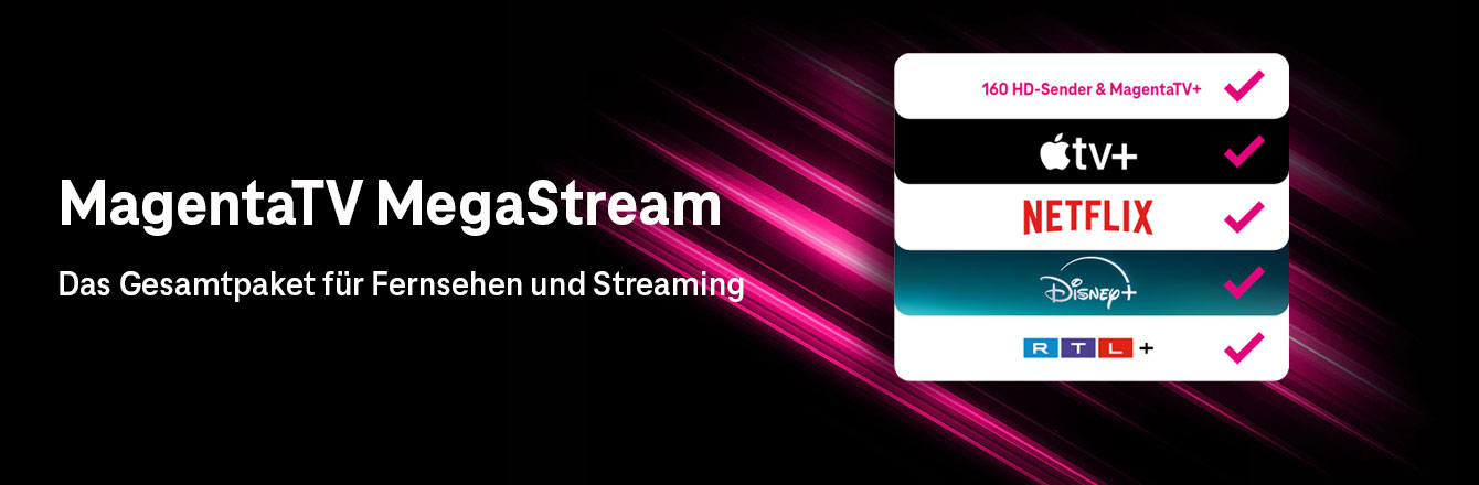 NEU: Glasfaser mit MagentaTV MegaStream inkl. Apple TV+ zum Aktionspreis