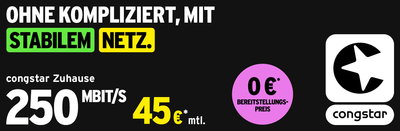 50 � sparen bei congstar Zuhause