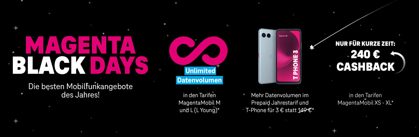 Magenta Black Days &ndash; Mobilfunk Angebote