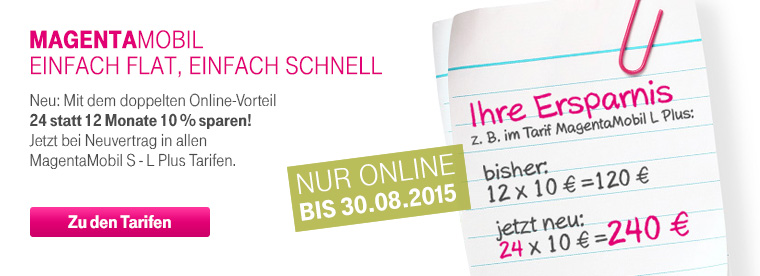 Nur bis zum 30. August 2015 � 24 Monate 10% sparen!